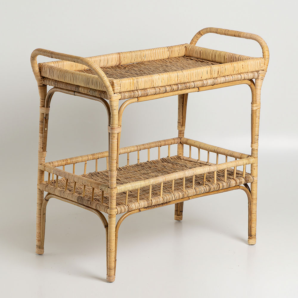 Carrinho de Bebidas Rattan Denin C96xL50xA92cm