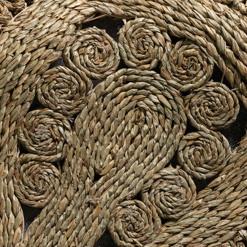 Tapete Fibra Mendong Natural Lunas - Ø:150  X A:05 CM