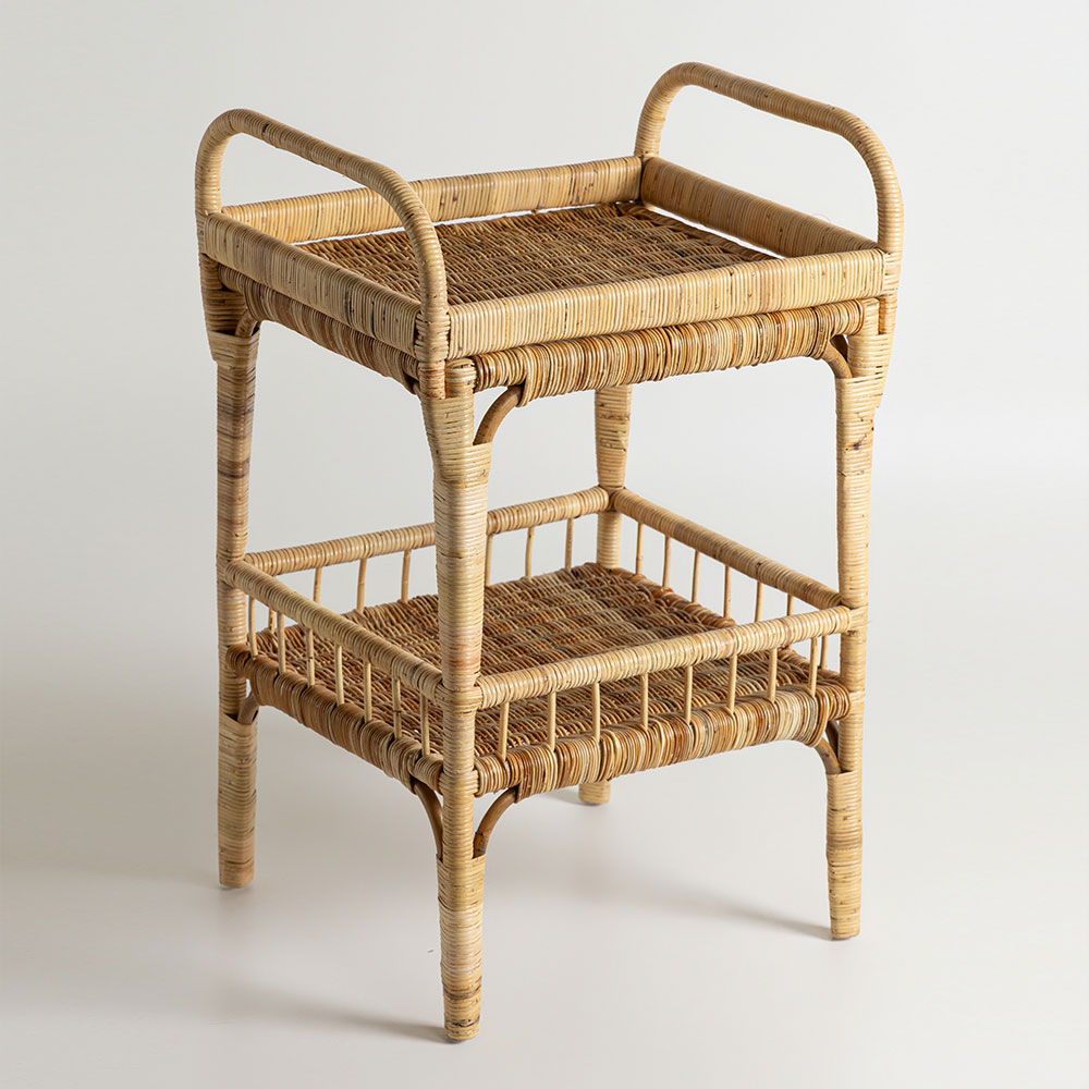 Carrinho de Bebidas Rattan Denin P C60xL50xA92cm