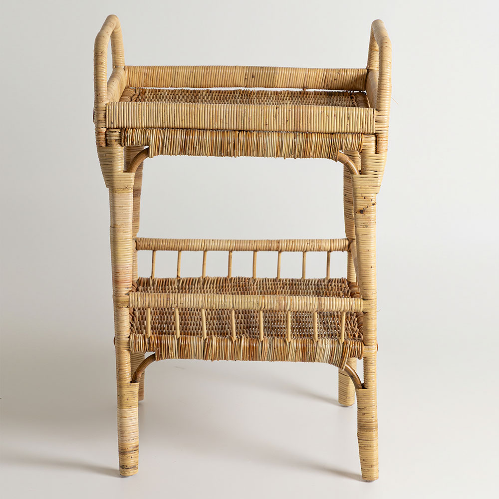 Carrinho de Bebidas Rattan Denin P C60xL50xA92cm