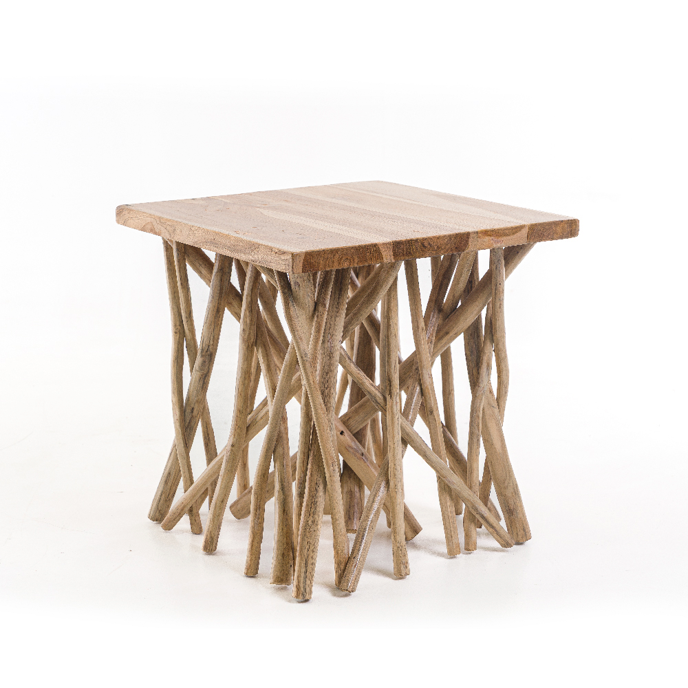 Mesa Lateral Madeira Galhos 50 x 50 x 50 cm