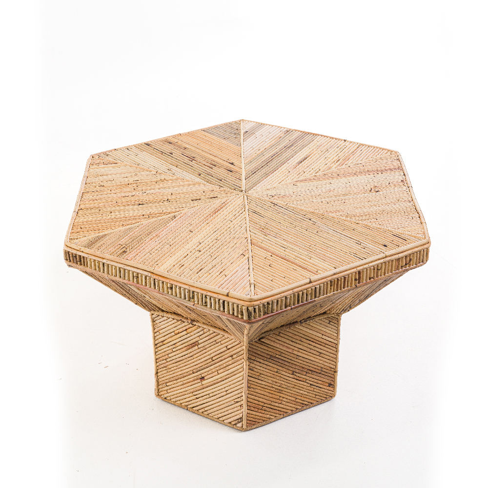 Mesa Rattan Hexagonal Paola Ribeiro 3  80x80x80 cm