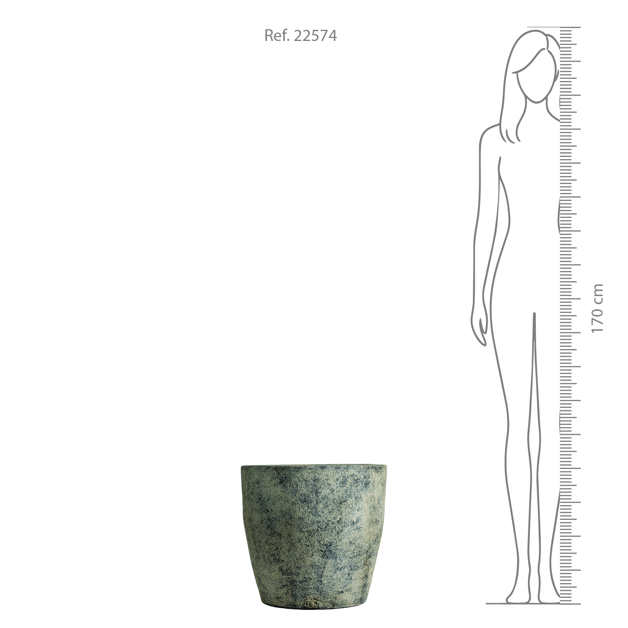 Vaso Terracota Kuta S Ø40xA40cm (com prato)