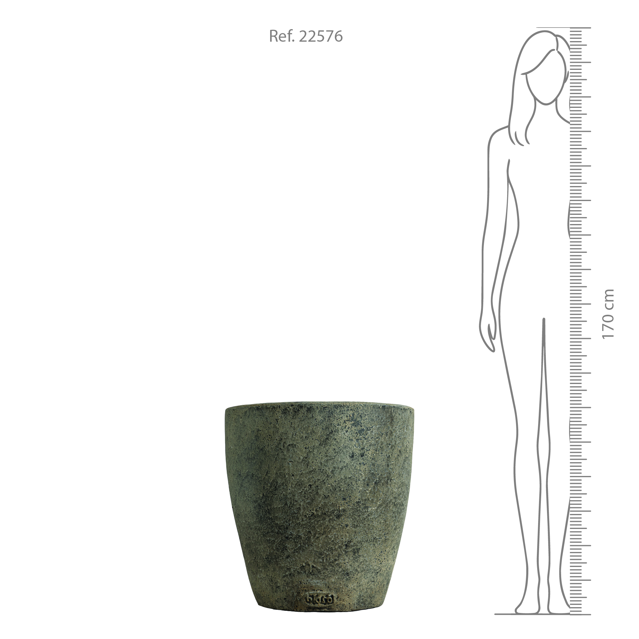 Vaso Terracota Kuta L  Ø60xA60cm (com prato)