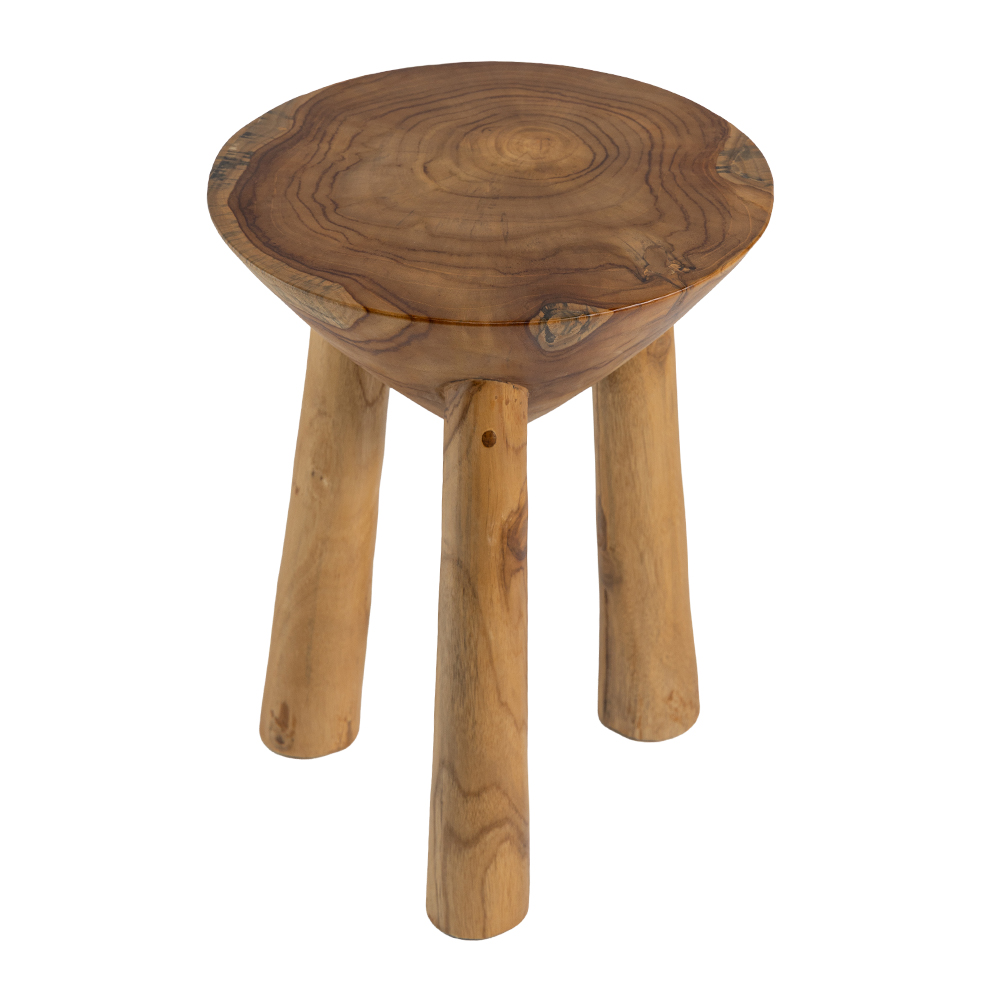 Mesa Lateral Madeira Teca Tukar Ø35xA45cm