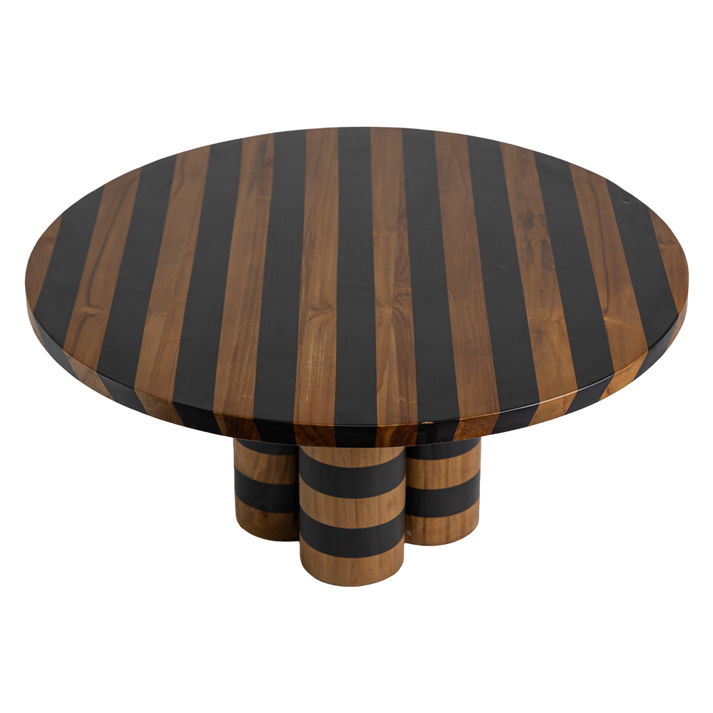 Mesa Centro Teca Saji Ø90XA40cm