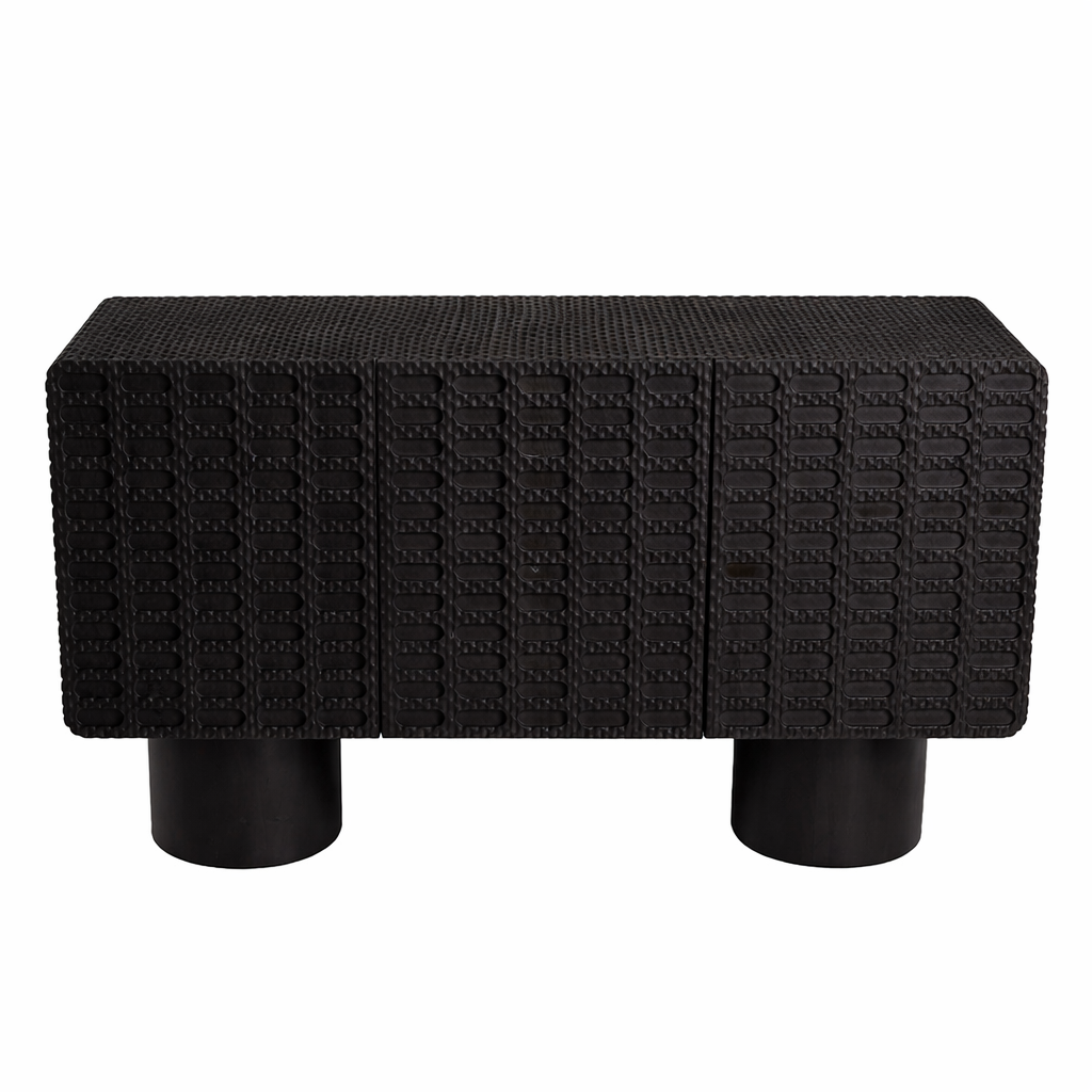 Aparador Madeira Saji Preto 140x45x85 cm