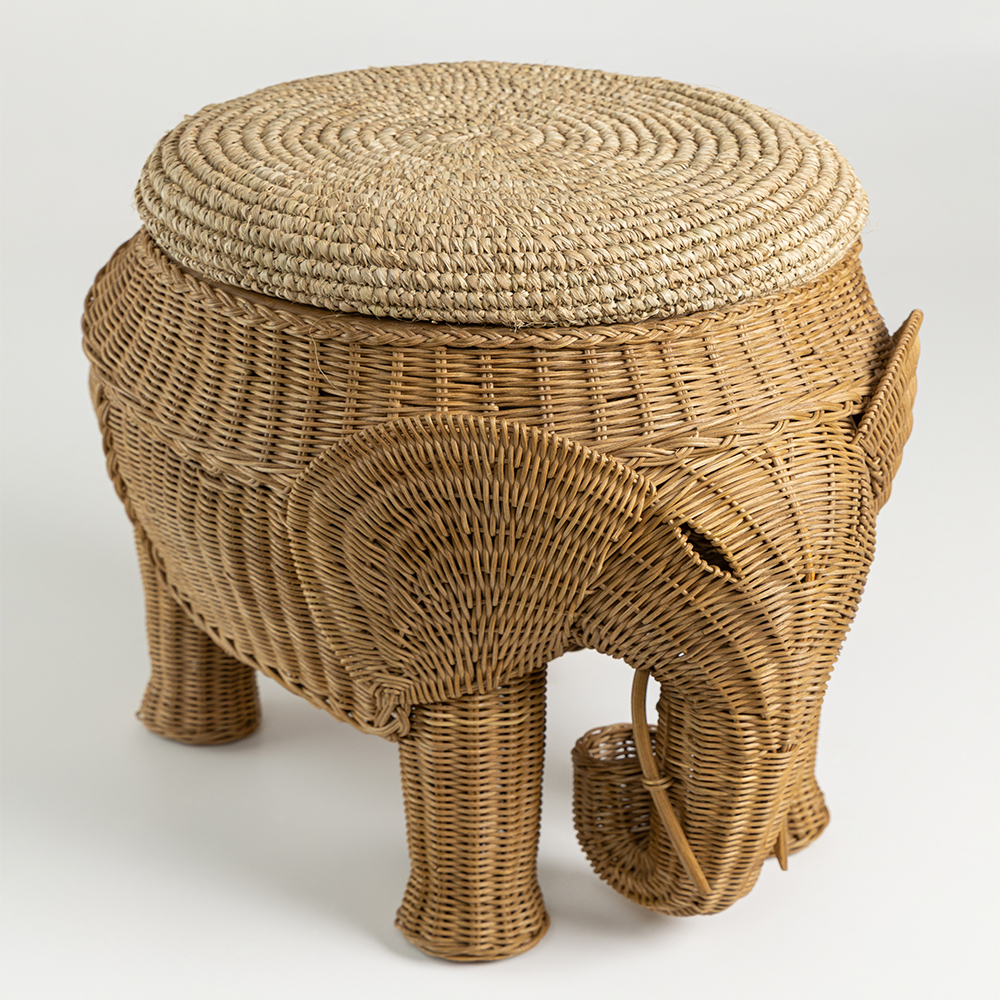Banco Rattan Elefante Gajah C72xL40xA55cm