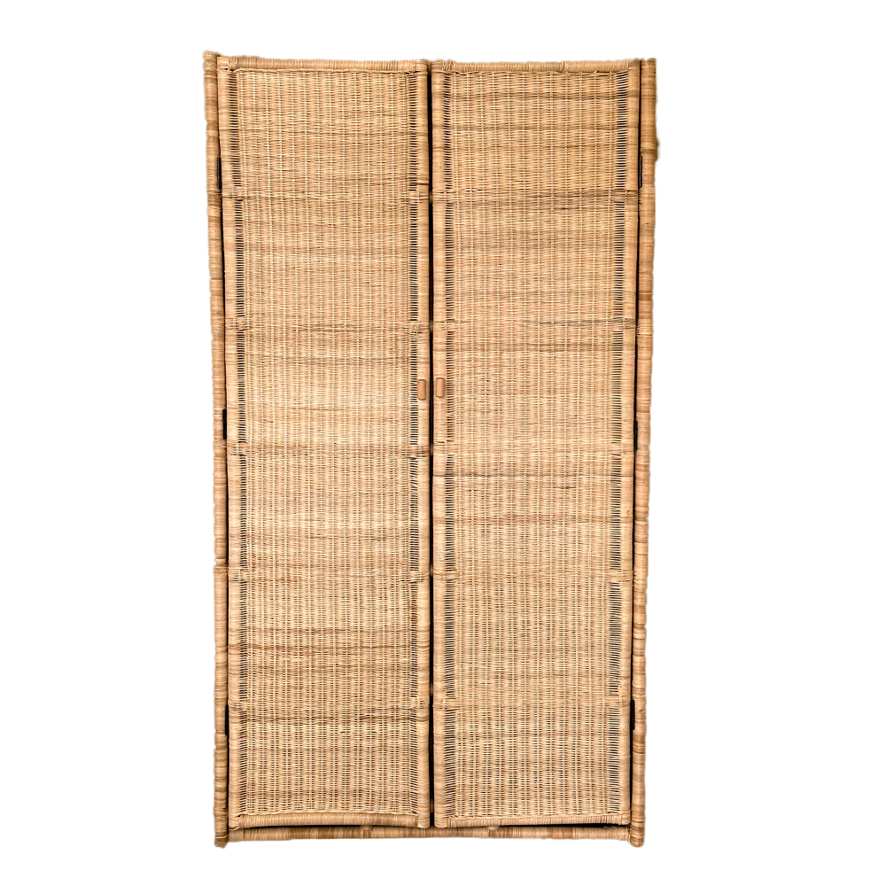 Armario Rattan com Portas Bohol C110xL40xA200cm
