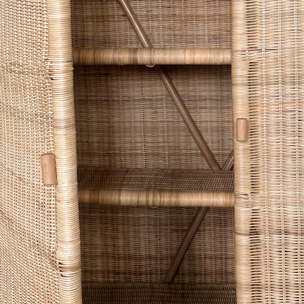 Armario Rattan com Portas Bohol C110xL40xA200cm