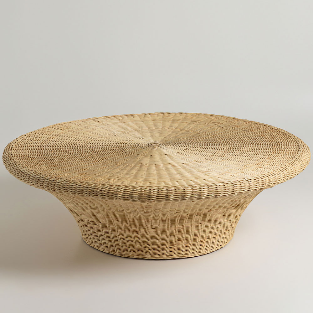 Mesa Centro Rattan Kalari Ø100xA30cm
