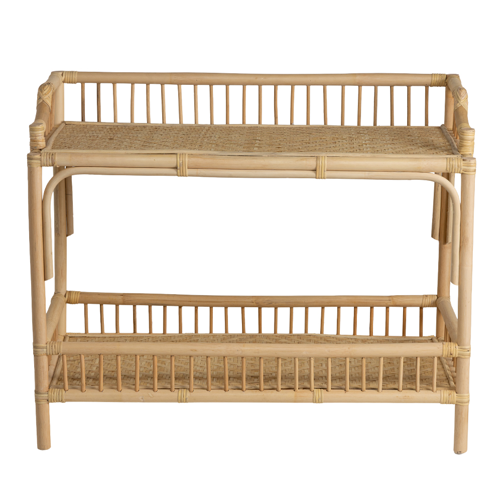 Carrinho Bar Rattan Velune C90xL40xA78cm