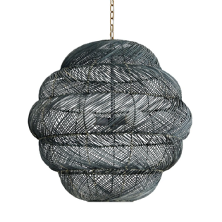 Pendente Rattan Moon Black 60x60cm