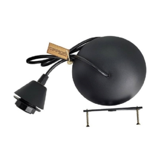 Fio Pendente com Bocal 33mm Preto 2 Metros