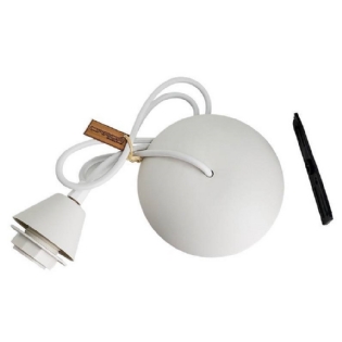 Fio Pendente com Bocal 33mm Branco 2 Metros