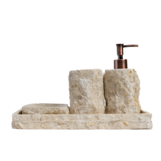 Conjunto 4 Peças Para Banheiro Pedra Burias