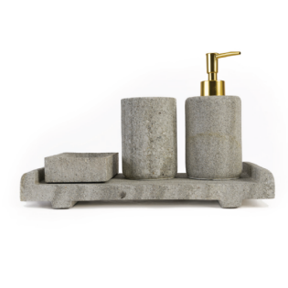 Conjunto 4 Peças Para Banheiro Pedra Farasan