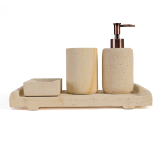 Conjunto 4 Peças para Banheiro Pedra Sulu