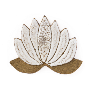 Decoração Conchas Flor Lotus Semeti L:50 X P:40 CM