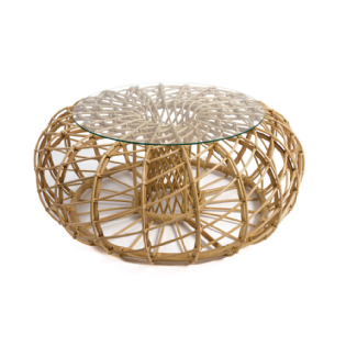Mesa Centro Rattan Safi - Ø:80 X A:45 CM