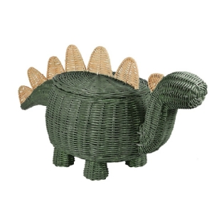 Cesta com Tampa Dino Rattan -  L:90 X L:37 X A:45 CM