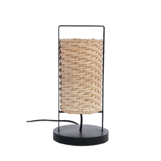Abajur Metal | Rattan Myra Ø:15 X  A:30 CM