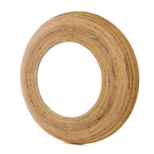 Espelho Rattan Johan D100xL15cm