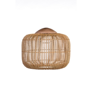 Pendente Rattan/Madeira Carly D34xA26cm