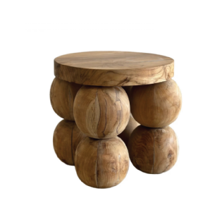 Banco Madeira Teca Bubble Ø:30 X A:50 CM