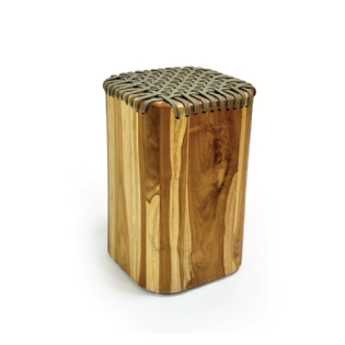 Banco Teca/Corda Alden Brown Ø:30 X A:46 CM