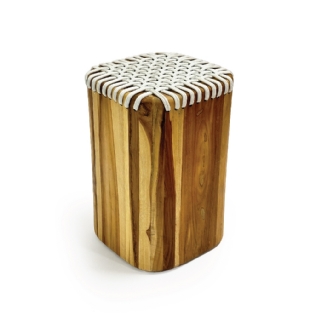 Banco Teca/Corda Alden White Ø:30 X A:46 CM