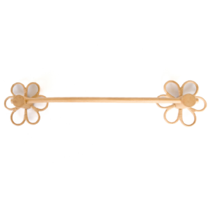 Porta Toalha Rattan Flower L71xP9,5xA14cm