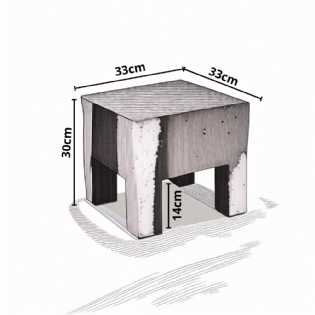 Banco Madeira Simon P - L:33 X P:33 X A:30 CM