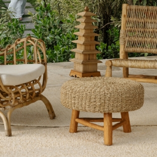 Banco Fibra Banana Khae Ø60X A45cm