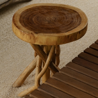 Mesa Teca Wokan I  - Ø:50 X A:47 CM