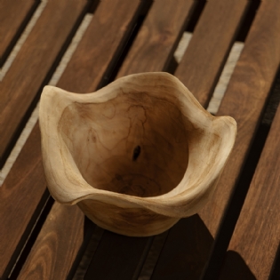 Decoração Madeira Bowl Rose Ø30xA15cm