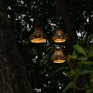 Pendente Fibra Agel|Flor Jacinto Dagua Berlian Ø:50 X A:50 CM