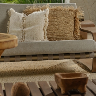 Capa Almofada Rafia L:50 X P:50 X A:10 CM