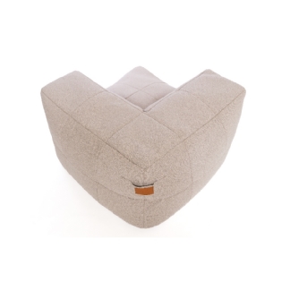 Puff Poltrona Canto Direito Garden Bege L:90 X P:90 X A:65 CM