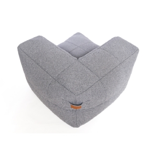 Puff Poltrona Canto Direito Garden Cinza L:90 X P:90 X A:65 CM