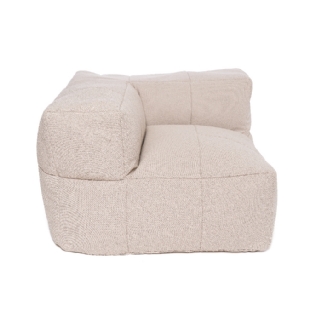 Puff Poltrona Canto Esquerdo Garden Bege L:90 X P:90 X A:65 CM
