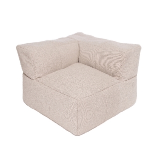 Puff Poltrona Canto Esquerdo Garden Bege L:90 X P:90 X A:65 CM