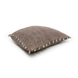 Capa Almofada Algodao Puro & Conchas Jarin Grey L:50 X P:50 X A:10 CM