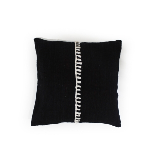Capa Almofada Algodao Puro & Linho Maris Black L:50 X P:50 X A:10 CM