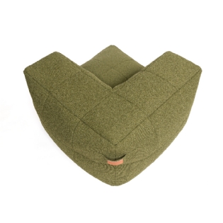 Puff Poltrona Canto Direito Garden Verde Oliva - L:90 X P:90 X A:65 CM