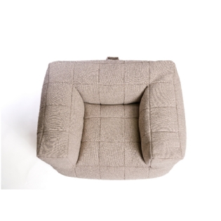 Puff Poltrona Garden com Braços Bege L:100 X P:90 X A:60 CM