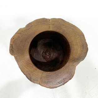 Porta Velas Madeira Cananga - Ø:15 X A:15 CM