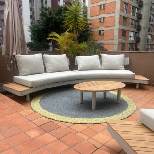 Mesa Centro Allu|Poliwood Sollar - L:110 X P:69 X A:35 CM