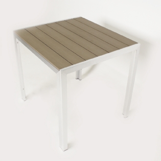 Mesa Quadrada Allu | Poliwood Balin - L:80 X P:72 X A:75 CM