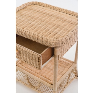Mesa Cabeceira Rattan Gatri - L:55 X P:40 X A:60 CM